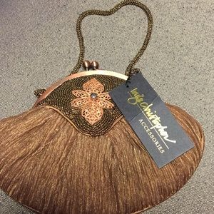 Inge Christopher Minaudiere purse handbag copper